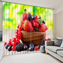 Luxury 3D Fruits Photo Printing Blackout font b Window b font font b Curtain b font