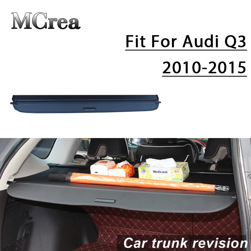 MCrea Car Rear Trunk Parcel Shelf Security Cover Cargo Shield For Audi