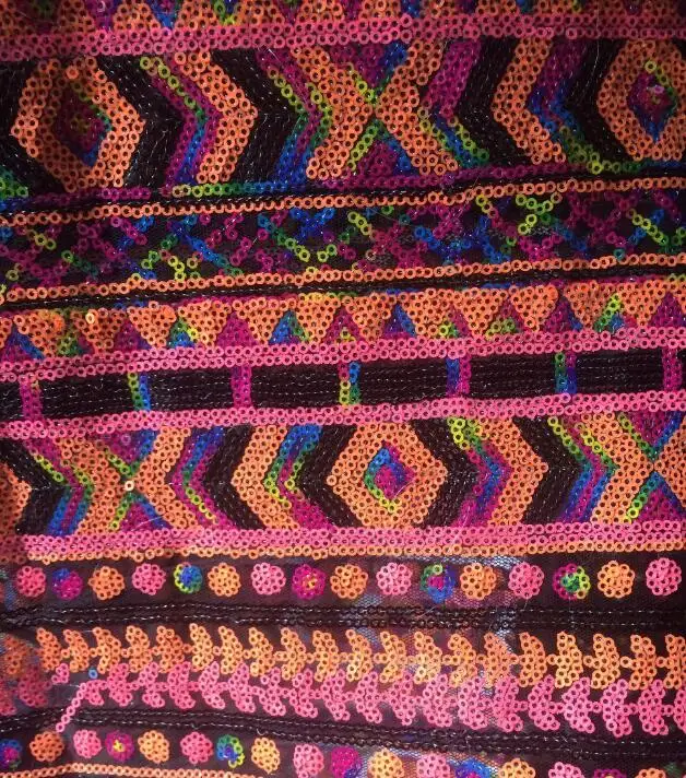 

New arrival with sequins embroidery fabric CiCi-31801-2 with sequins for party french net lace fabric