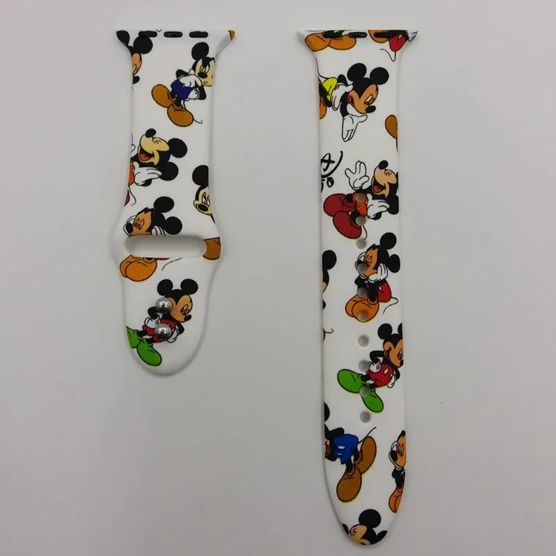 

Soft Silicone Watchband For Apple Watch Band Series 1 2 3 4 iWatch 38mm 42mm 40mm 44mm Cartoon Cute Wrist Bracelet Strap