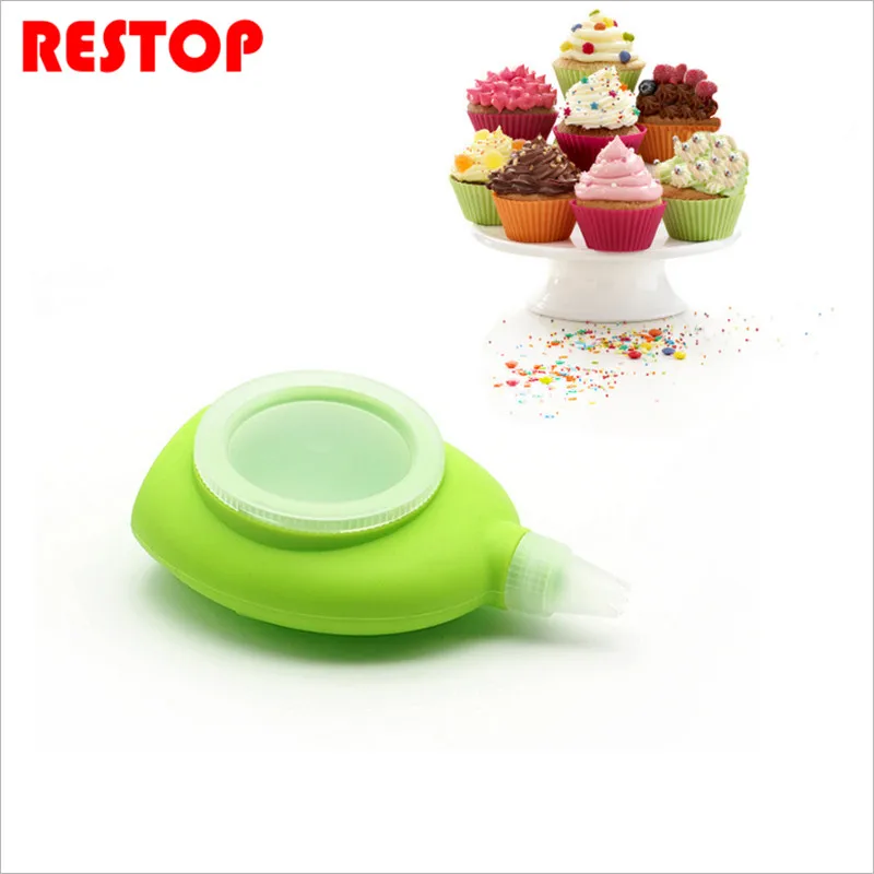 6 nozzles macaron mold pot set silicone food grade for Pen Cream Cake Muffin Dessert Decorator 3 colors in random RES010 | Дом и сад