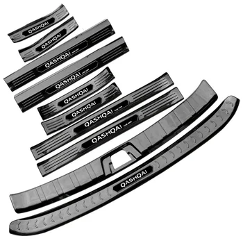 

stainless steel Rear Bumper Car door cover inside and outside door sill plate for Nissan Qashqai J11 2019 Car Styling