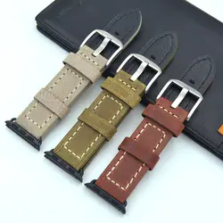 Италия винтажные кожаные ремешки часы для iwatch racelet для Apple Watch группа 42 мм 38 мм серии 1 & 2 роскошные мужские и женские ремешок