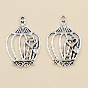 

Wholesale 22pcs Tibetan Silver Birdcage Charms Pendants 21x34.5mm