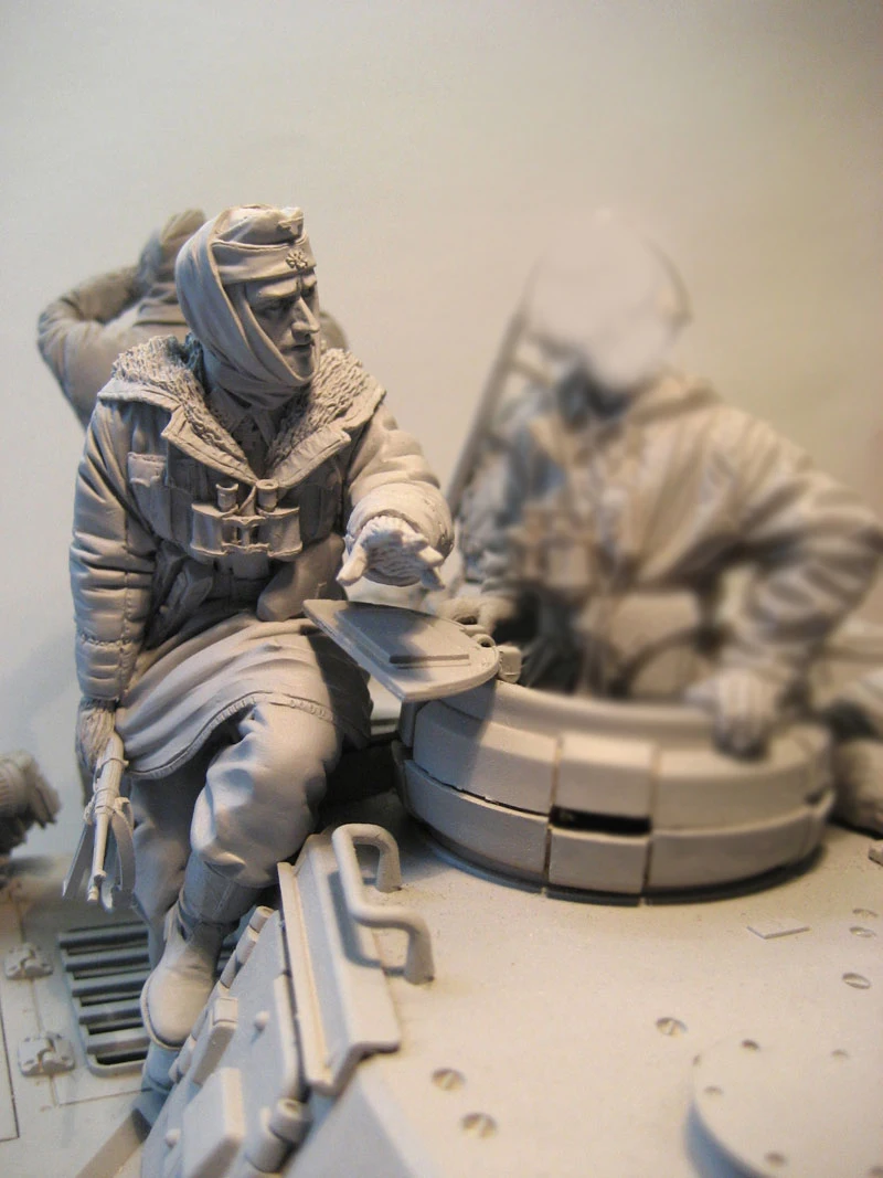 1/16 фигурки из смолы наборы исторические солдаты моделей зимний танк рыцарь 160