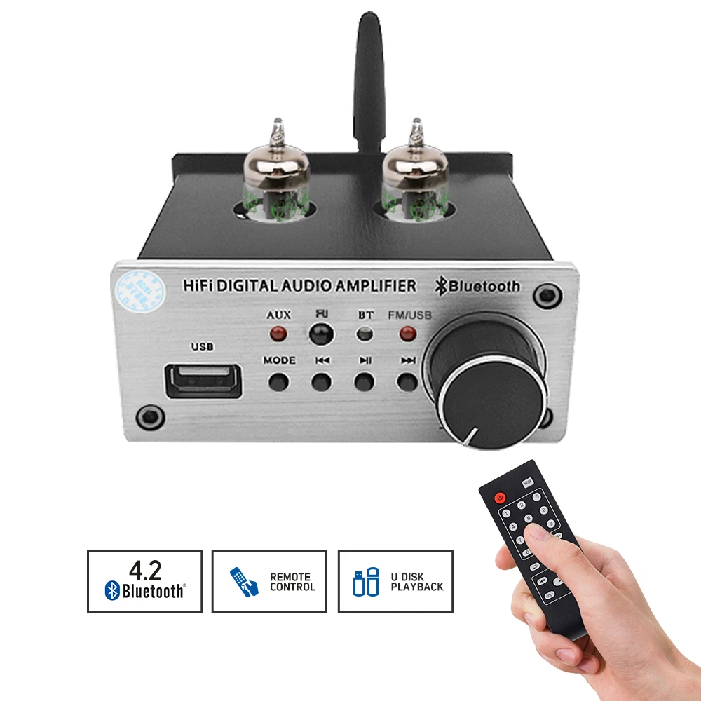 AIYIMA Bluetooth 4 2 HiFi 5654 трубчатый предусилитель усилитель Стерео с настройкой высоких