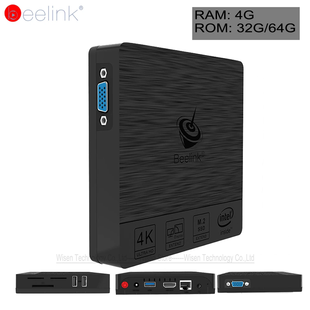 

Beelink BT3 Pro Win 10 Mini PC 4GB DDR3 RAM 32GB / 64GB ROM Intel Atom X5-Z8350 4K TV Box 2.4G 5.8G WiFi BT4.0 1000Mbps LAN