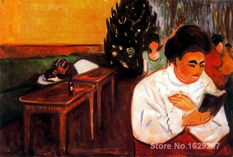 

Paintings for living room wall Christmas in the Brothel Edvard Munch High quality Hand painted