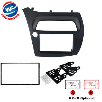 

Double Din DVD Stereo CD Fascia Radio Panel Dash Mounting Installation Trim Kit Bezel Fit For Honda Civic