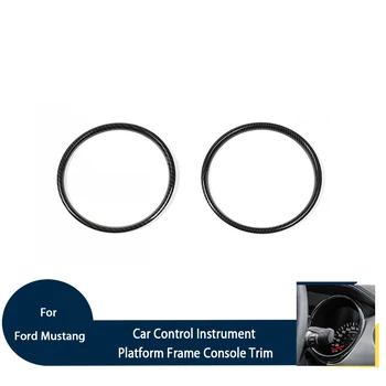 

For Ford Mustang 15+Car Interior Central Control Instrument Platform Frame Console Cover Trim Fit Color Carbon Fiber ABS Styling