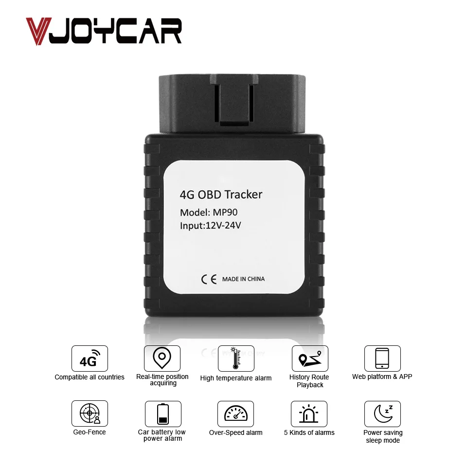 

2G 3G 4G GPS Tracker Car MP90 OBD OBD II 12-24V Connector Vehicle Real Time Tracking Voice Monitor Speed Alert Battery 2G 3G