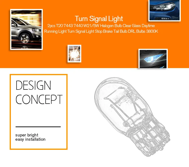 T20 7443 7440 21/5 Вт светодиодные лампы двойная лампа накаливания прозрачный Стекло, дневных ходовых огней светильник стоп-сигнал лампа