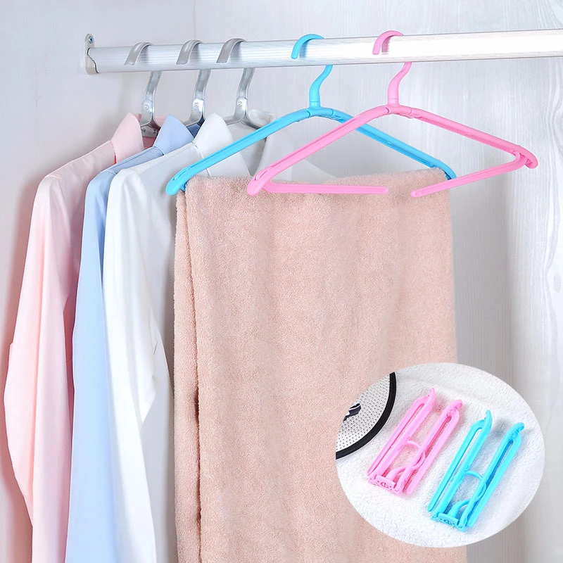 Kacuyelin ABS Foldable Hangers For Clothes Space Saving Hanger Organizer Travel Home Use Closet Scarf Belt | Дом и сад