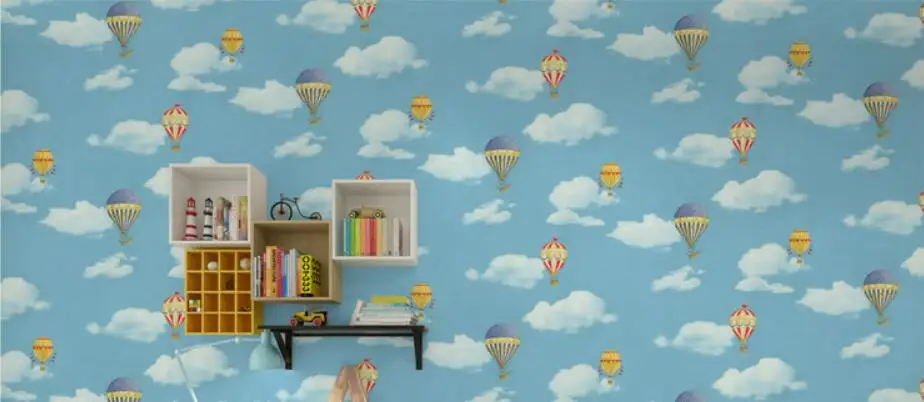 Beibehang средиземноморский синий спальня мальчика девочки обои мультфильм фон обои горячий воздух обои с шариками для гостиной