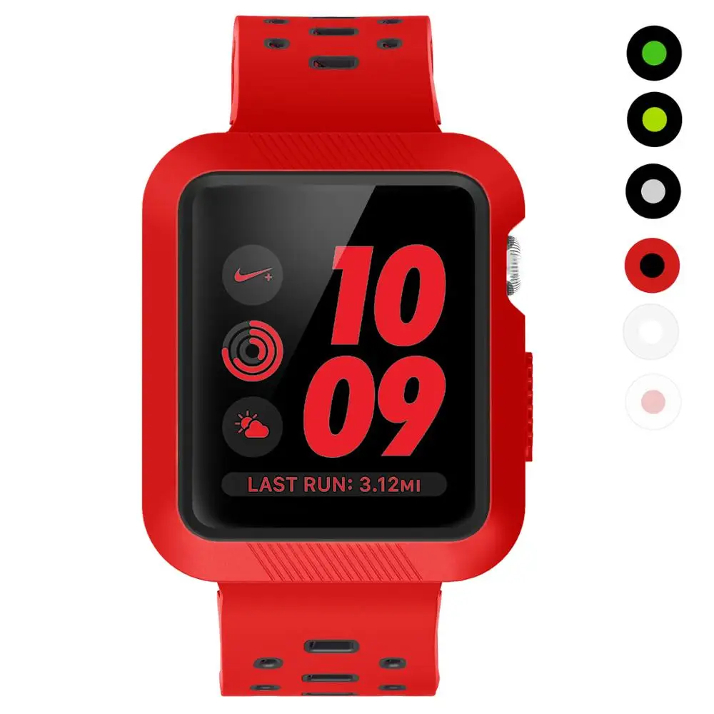 Ремешок для Apple Watch Series 3 ремешки 3/Series 2/Series 1 мягкий силиконовый спортивный сменный
