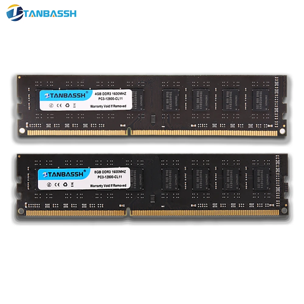 Память TANBASSH для ПК DDR3 4 ГБ 8 1600 МГц 1 35 в|Оперативная память| |
