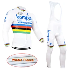 Man Winter Autumn Cycling Jersey Pro Team 2016 Long Sleeve Bike Bicycle Outdoor Sports Fleece Warm Ropa ciclismo maillot