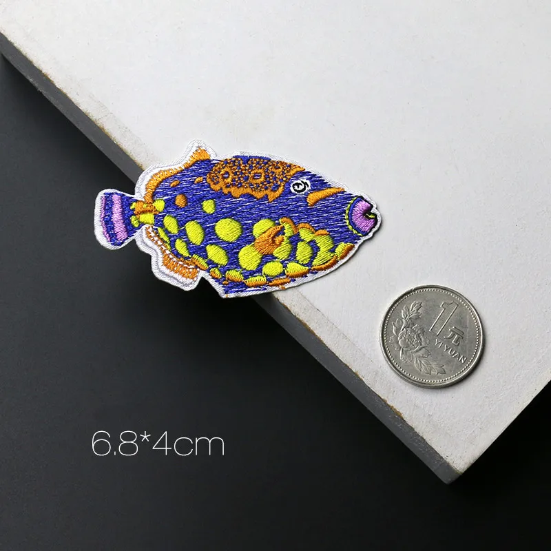 Small Sea Fish Patch Washable Iron On Sea Animal Patches For DIY Baby