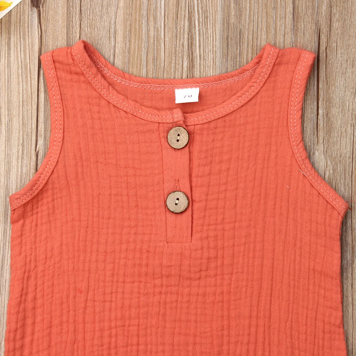 2019 Baby boy Girl clothing white orange line cotton Button Romper Jumpsuit for Kid clothes toddler Children newborn