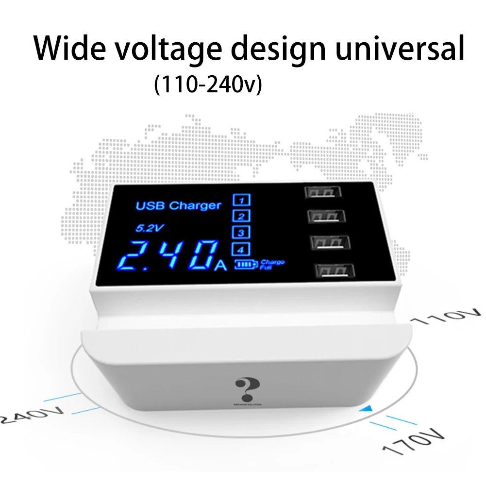 4 порта USB многократное зарядное устройство 5 В 4A настольное Мульти USB настенное зарядное устройство для сотового телефона планшета USB штепсельное зарядное устройство EU US UK