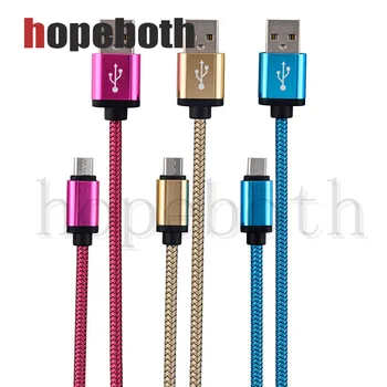 

1m 2m 3m Colorful Aluminum Alloy Fabric Nylon Braided USB Data Sync Charger Cable Accessory Bundles For iPhone 5 6 7 8 X iPad