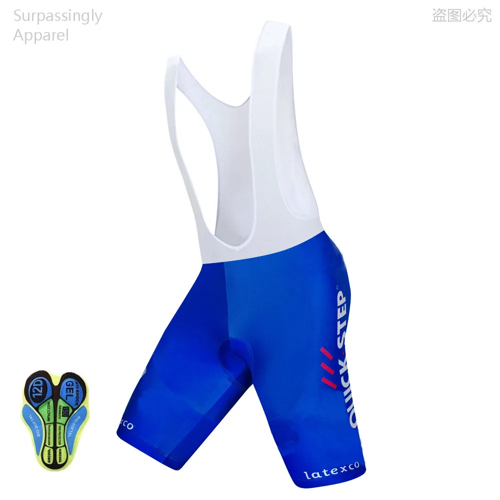 Pro Blue Team Quick Step мужские летние шорты комбинезон с для велоспорта велосипедные