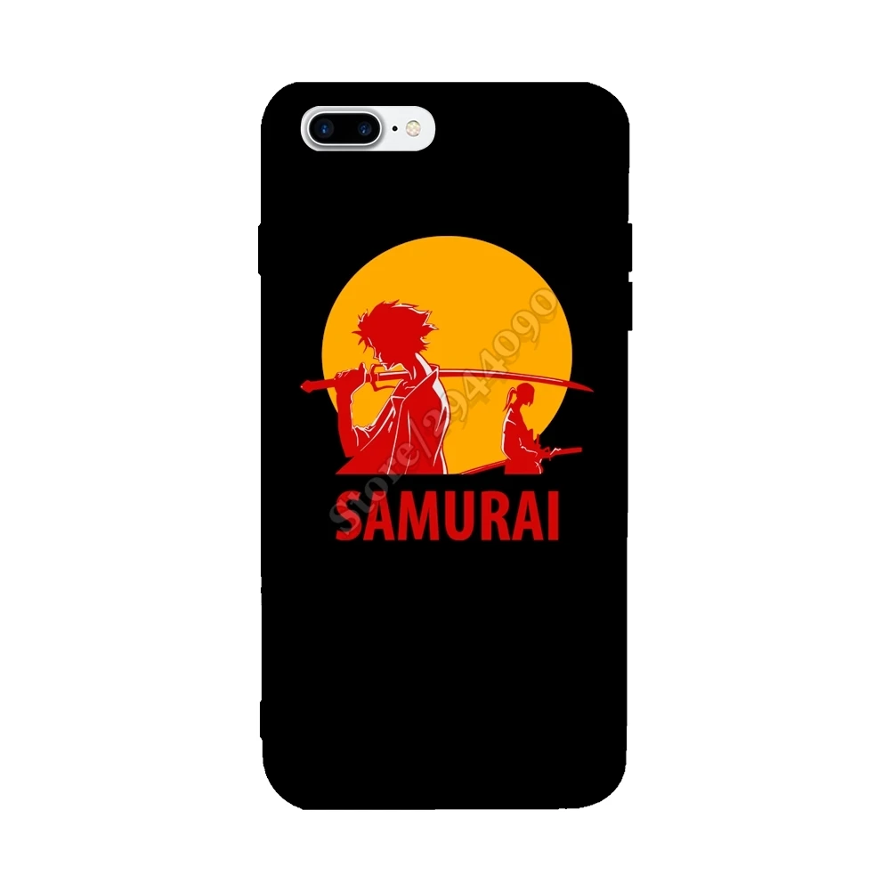Самурая чамплу задняя крышка для iPhone 6 S 7 8 Plus Тонкий чехол телефона на заказ ТПУ X