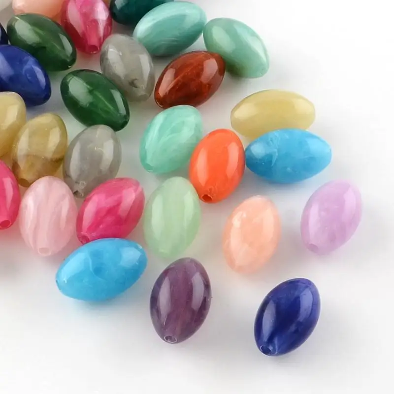 

oval imitation stone acrylic beads, mixed color, 20x12mm, hole: 2.5mm