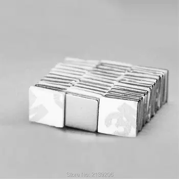 

50PCS square10*10*1.5mm pull force 1KG one-side 3M adhesive strong rare earth neodymium ndfeb magnet