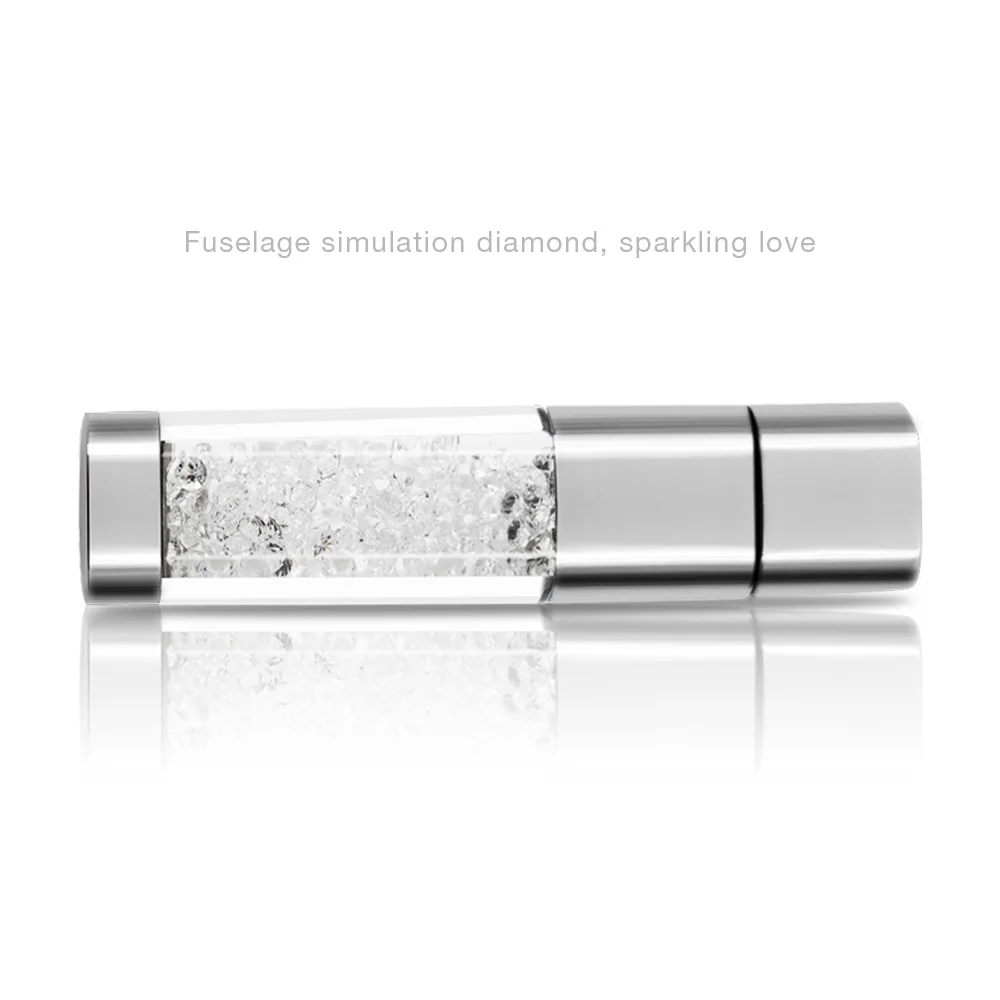 new TECHKEY Lipstick usb flash drive pen drive 64GB pendrive memory memoria cel usb stick 32GB 16GB 8GB 4GB Rhinestone gift