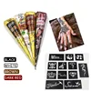 GOLECHA Black Brown Red White Henna Cones Indian Henna Tattoo Paste For Temporary Tattoo Body Art Sticker Mehndi Body Paint 1