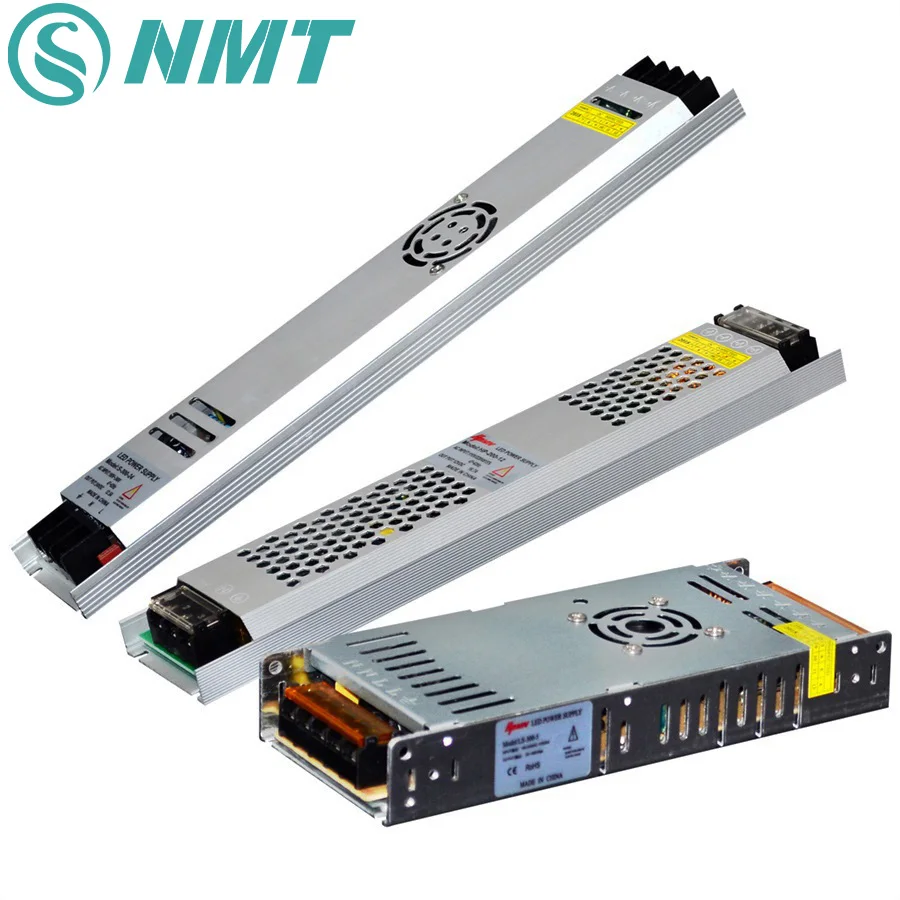 Ультратонкий Светодиодный источник питания DC12V 5V 24V 200W 300W драйвер AC190 240V