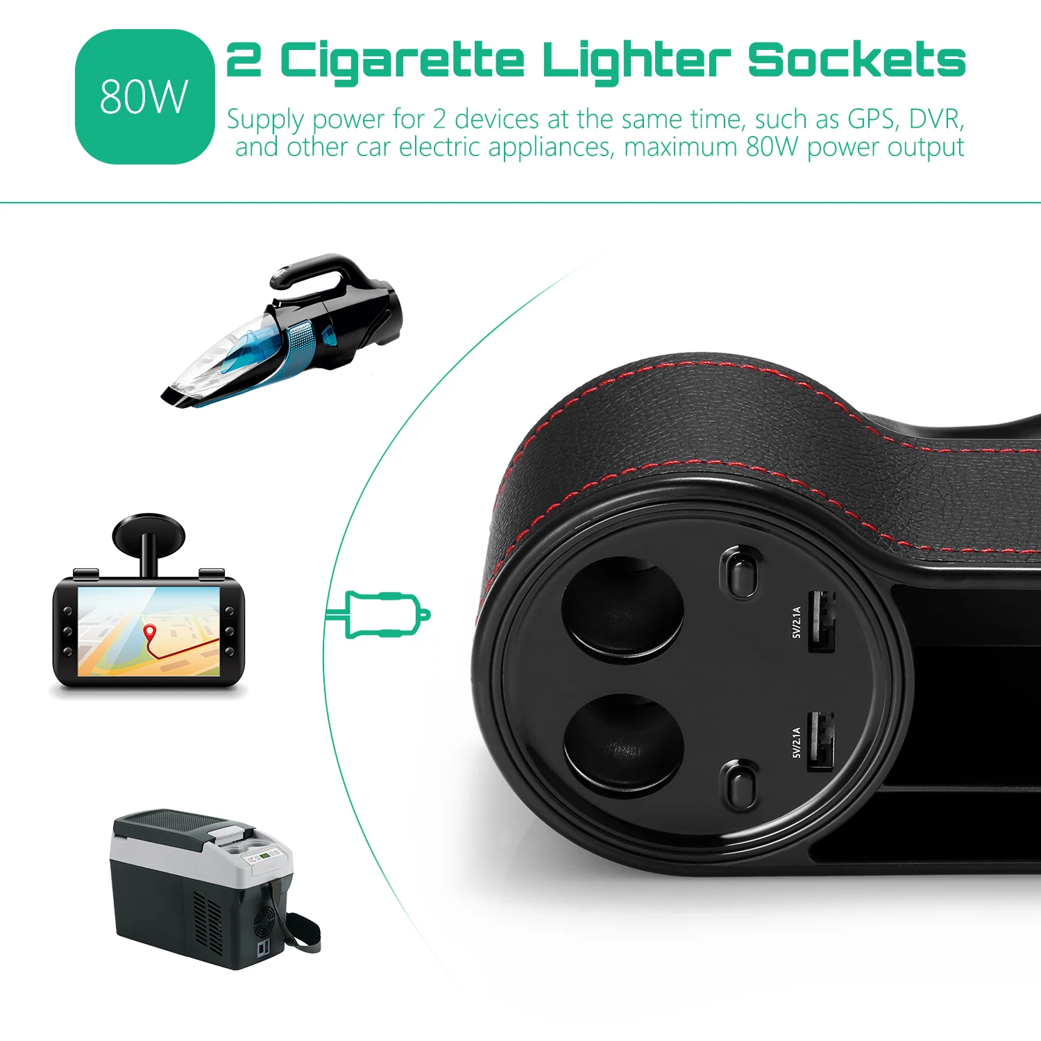ZEEPIN C15 автомобильные аксессуары двойной USB зарядка для хранения с 2