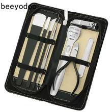 8 шт. кожу ног скребок Когтерез Комплект для ухода за ногтями Набор для педикюра Ножничные Пинцет Ножи утилита маникюрный набор инструментов
