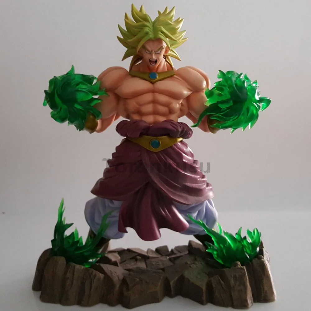 Dragon Ball Z Broly фигурки супер сайян Жемчуг дракона Зеленый Мощность светодиодный