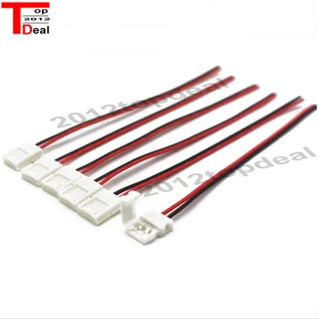

10pcs/lot,10mm 2pin LED strip connector wire for 5050,5630,5730 single color strip, free solder connector wire