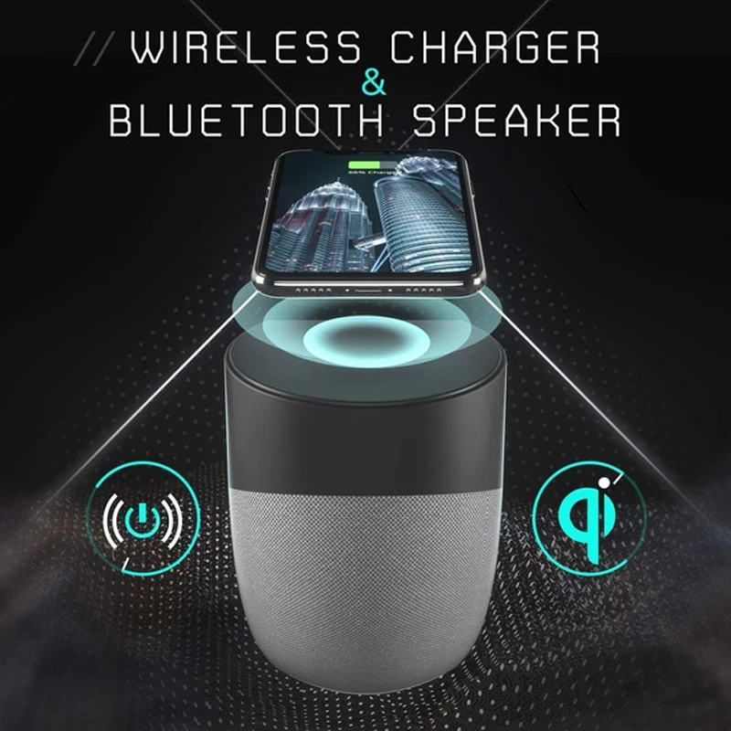 TWS Bluetooth динамик беспроводная зарядная Колонка Беспроводная зарядка мобильный