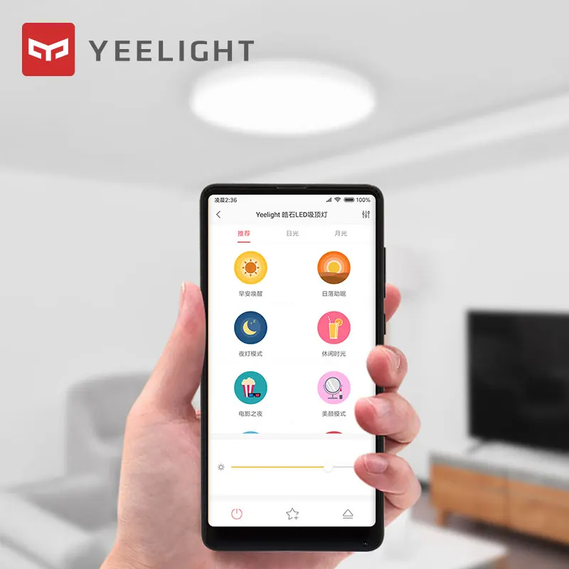 Original Xiaomi Mijia Yeelight 400mm*400mm 35W Nox Round Diamond Smart LED Ceiling Light for Home B