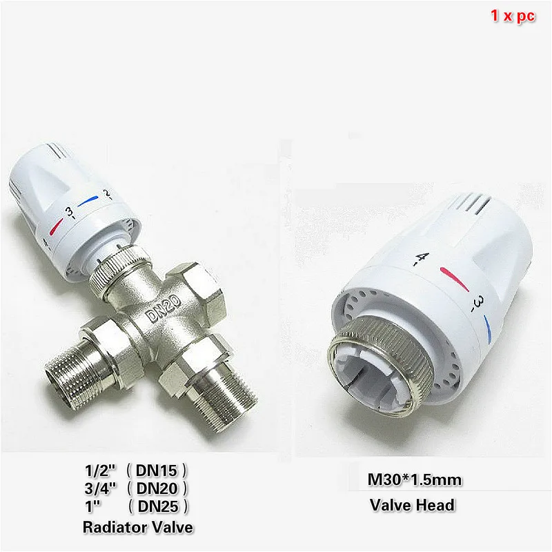 Термостатный радиатора Сертифицированный клапан 3 way Латунь футболки 1/" 3/4" " BSP PPR Автоматическая термостатическая регулирующий клапан/головки клапана