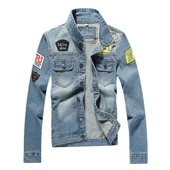 

2017 Men's Denim Jacket High Quality Fashion Jeans Jackets Slim Fit Casual Streetwear Vintage Mens Jean Clothing