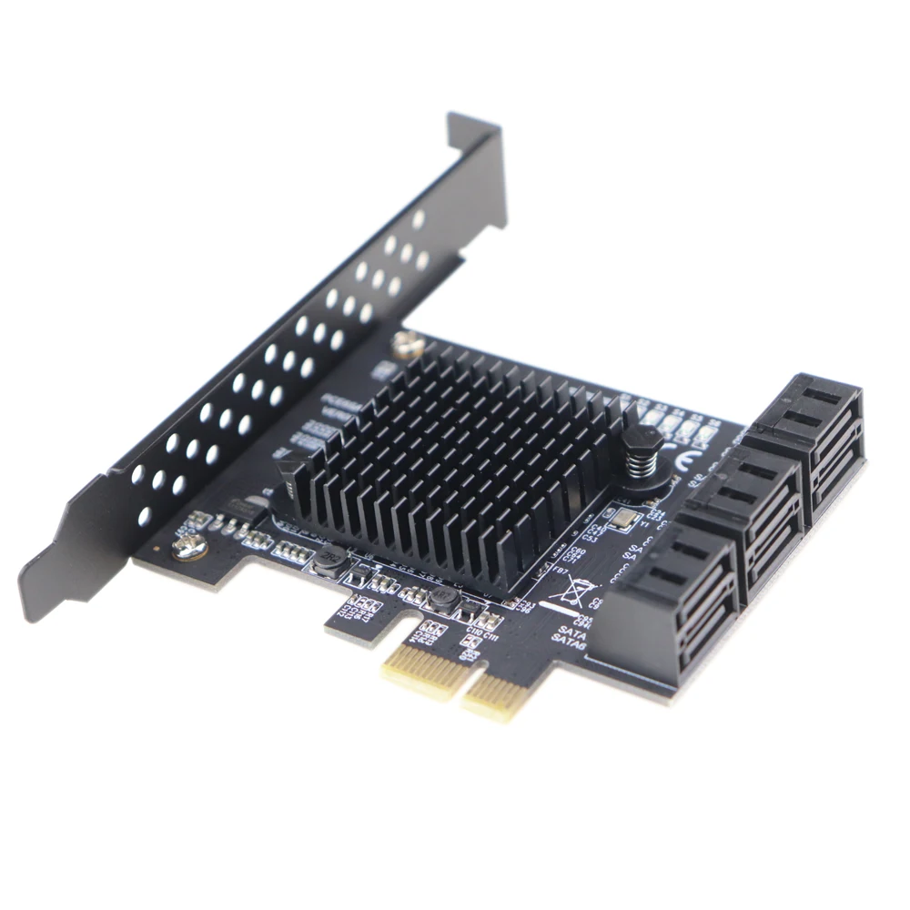 PCIe 20x1 zu SATA III 6 Ports Adapter Karte Marvell Chipsatz Nicht-Raid Für IPFS Festplatte bergbau