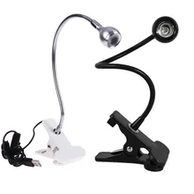 3W USB Rechargeble LED Light Clip-on Flexible Reading Bed Lamp Table Desk Lamp Book Desktop Bed Lamp Lighting Bedside Lighting