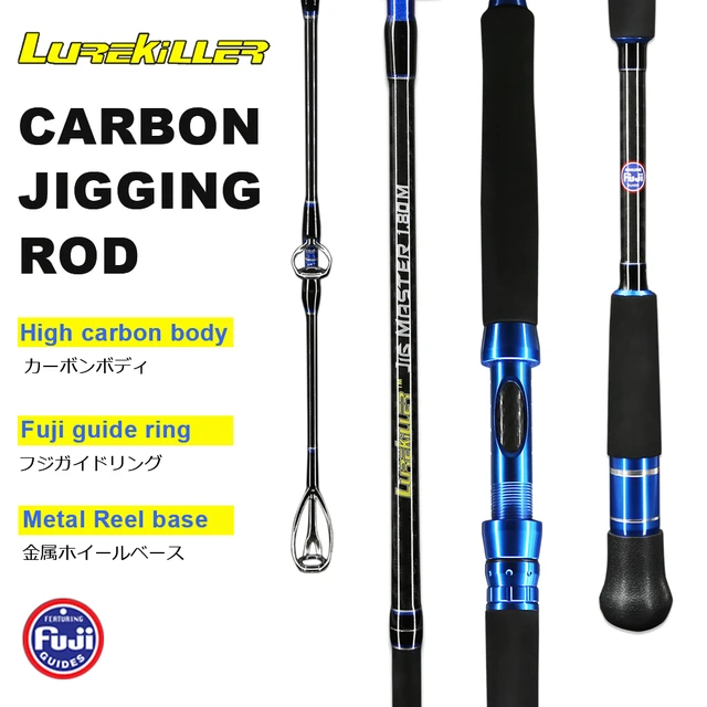 Lurekiller Japan Fuji Guides Jigging Rod 1.68M 5.6ft Boat Rod Ocean Salter  Water Fishing