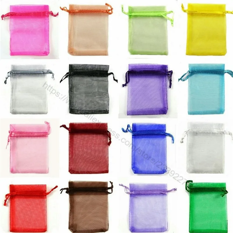 

50pcs/lot 11x16CM Organza Bags Jewelry Packaging Bags Wedding Party Decoration Drawable Bags Gift Pouches 19 Colors 6ZSH315-50