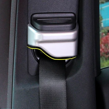 

For Mercedes Benz E Class 2016 2017 2018 accessories ABS Matte Car Seat safety belt Panel Trim Cover Sticker car styling 2pcs