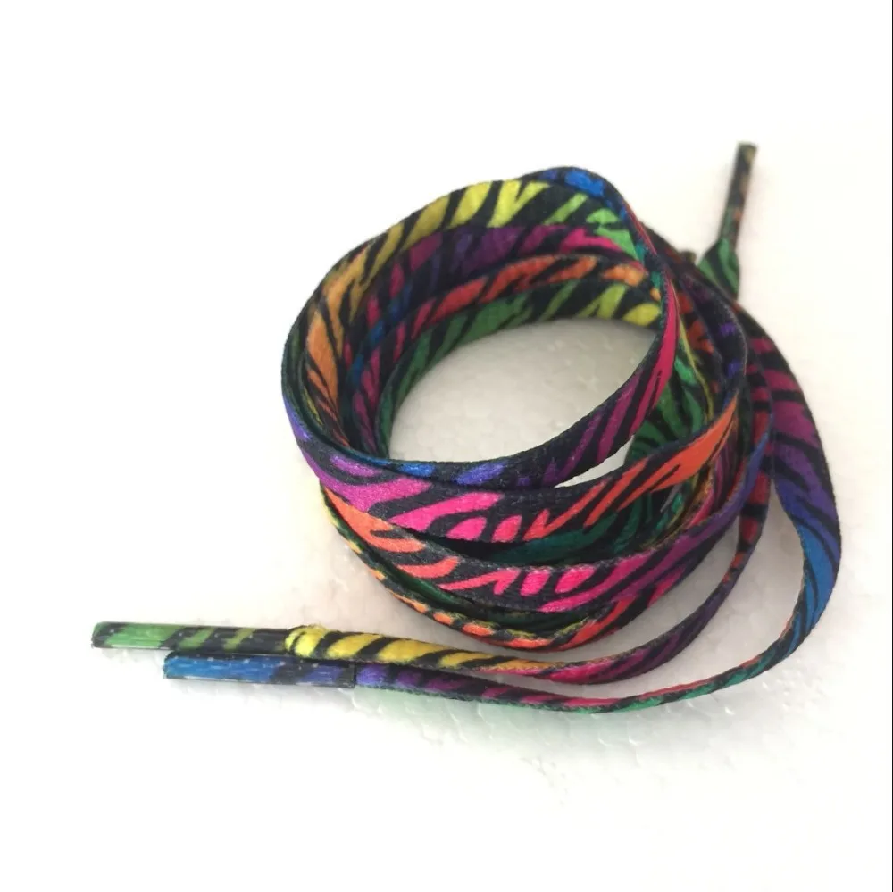 Rainbow multi-coloured laces length 90cm 