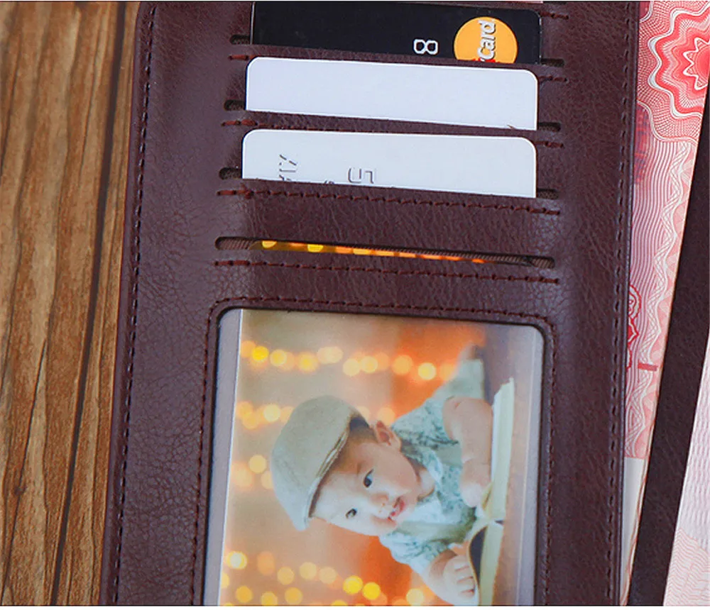 BISI GORO, кожаный кошелек для мужчин и женщин, кредитный держатель для карт, длинный дизайн, качественная Обложка для паспорта, Модный повседневный мужской кошелек на молнии