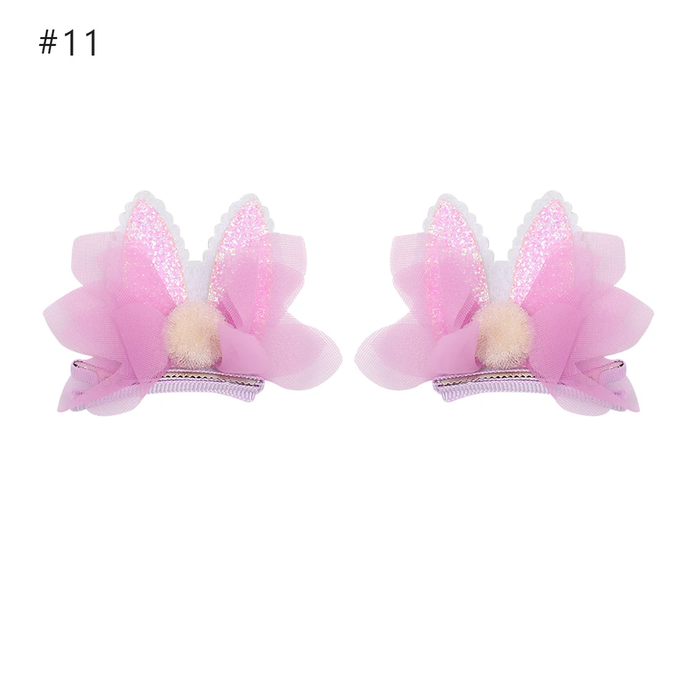 1 Pair HOT New Sweet Funny 6 Colors Bell Cat Ears Hair Clip Cosplay Anime Costume Halloween Birthday Party Hair Accessories Clip - Color: 11