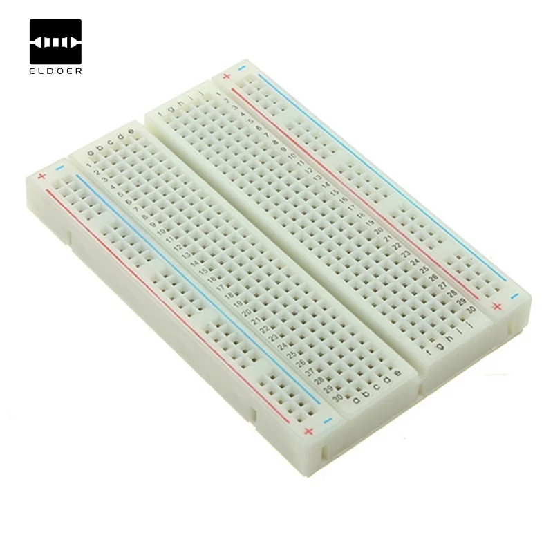 

New Electric Unit Solderless PCB Breadboard Protoboard for Bus Test Circuit Board 400 Tie Points 8.2cm x 5.5cm x1cm