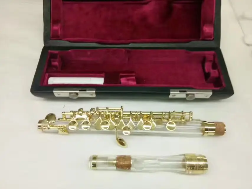 

plata PICCOLO con el caso nuevo perfecto c claveGolden flute